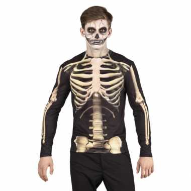 Halloweenkostuum skelet heren shirt